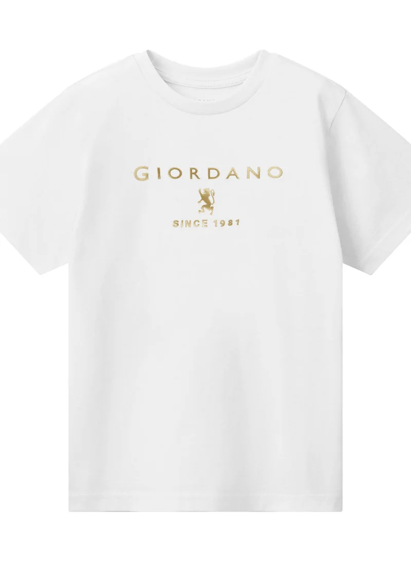 Kid's Regular Fit Cotton Crew Neck Printed Tee